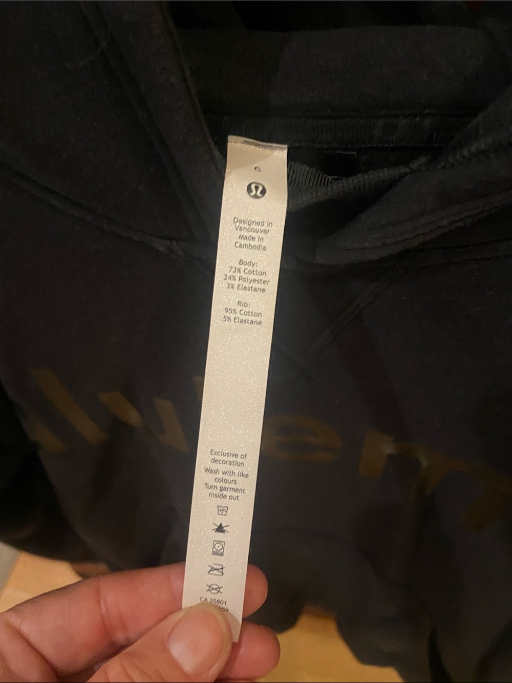 lululemon athletica unisex Black Crewneck Hoodie Sweater - Picture 3 of 3